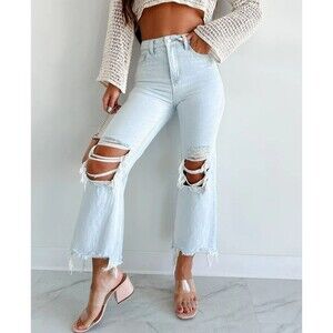 Vervet By Flying Monkey 90’s Vintage Super High Rise Crop Flare Jeans Size 26